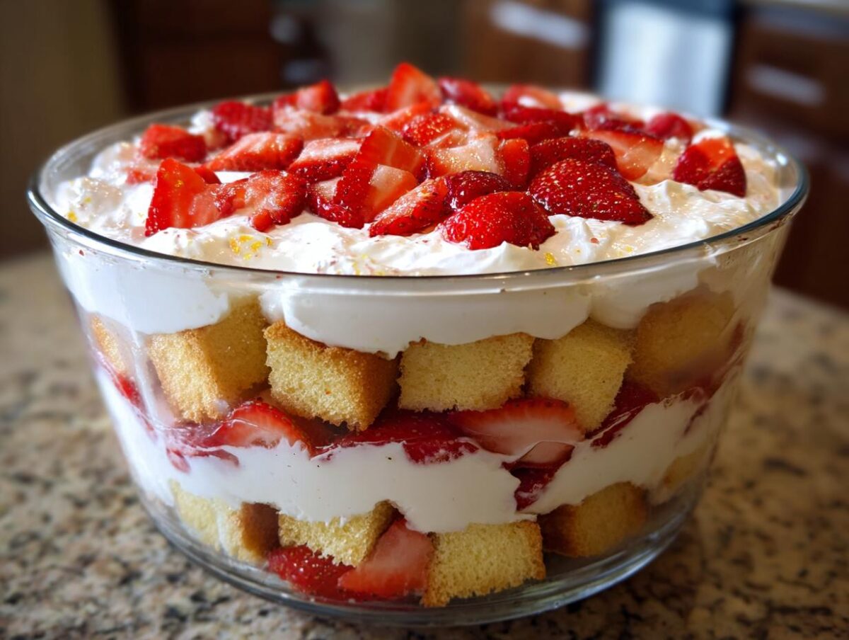 Divine easy strawberry shortcake trifle in 15 mins